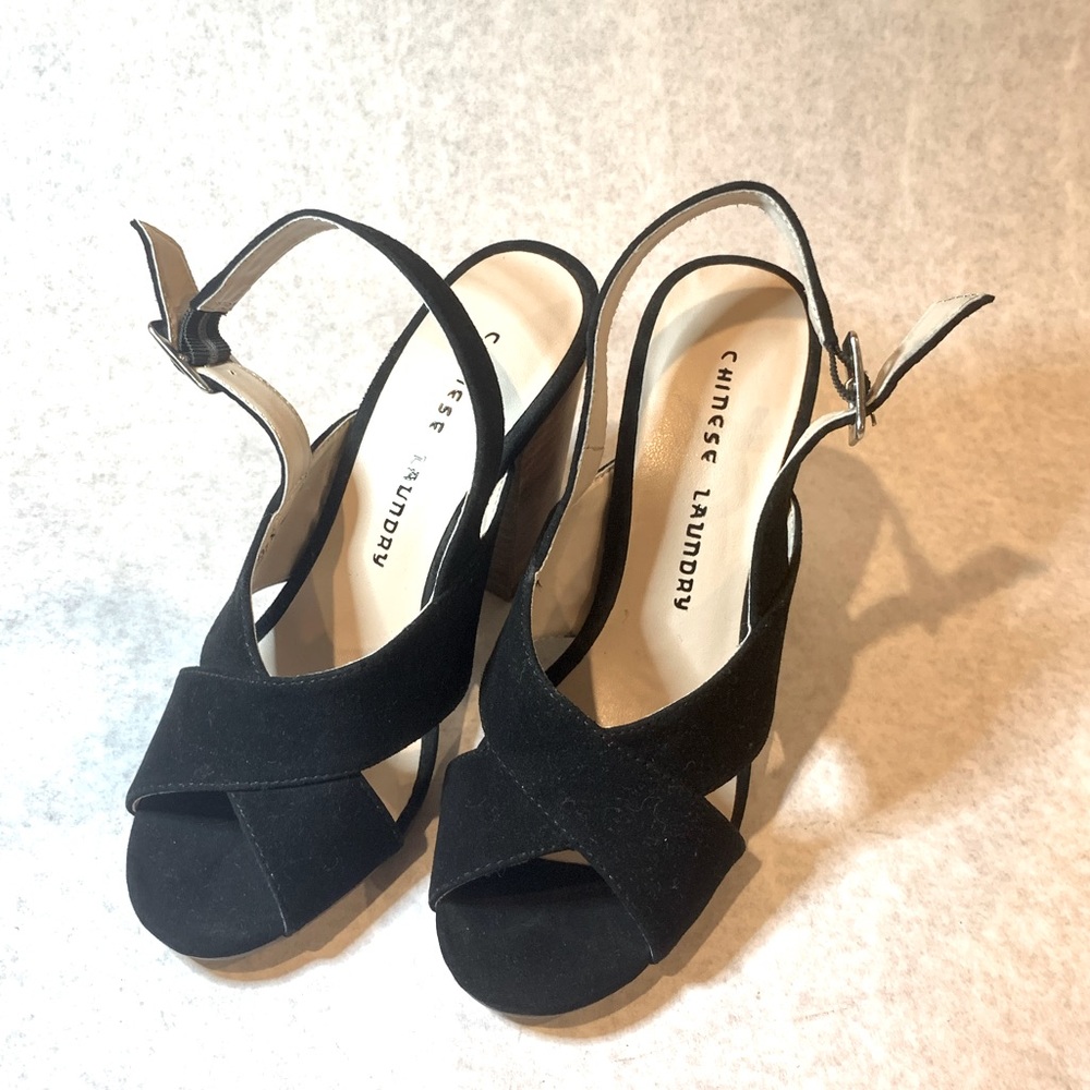 Chinese Laundry - Suede Strap Heels Size 7 / 37.5M